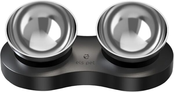 Adjustable Elevated Double Dog Bowl with Stand – Stainless Steel